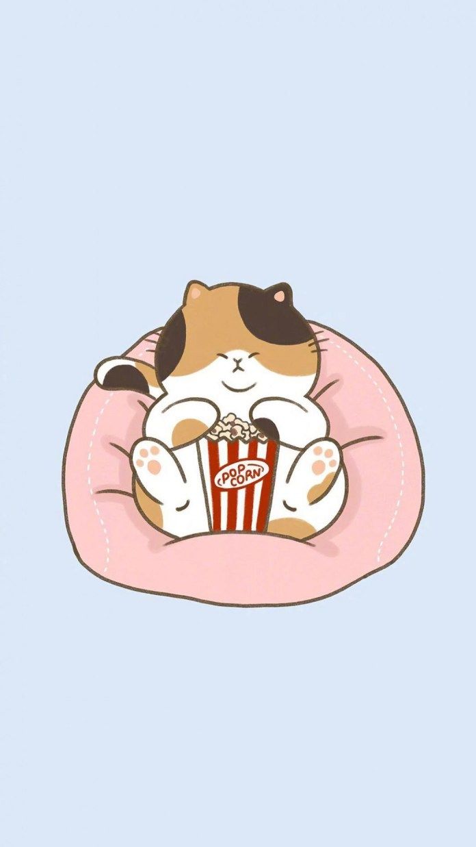 Hình mèo chibi mập dễ thương