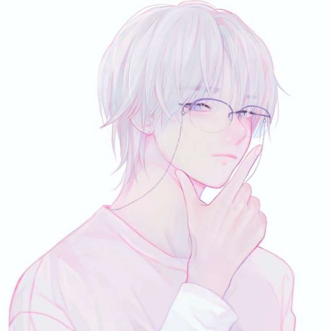 Hình ảnh anime nam cute màu hồng