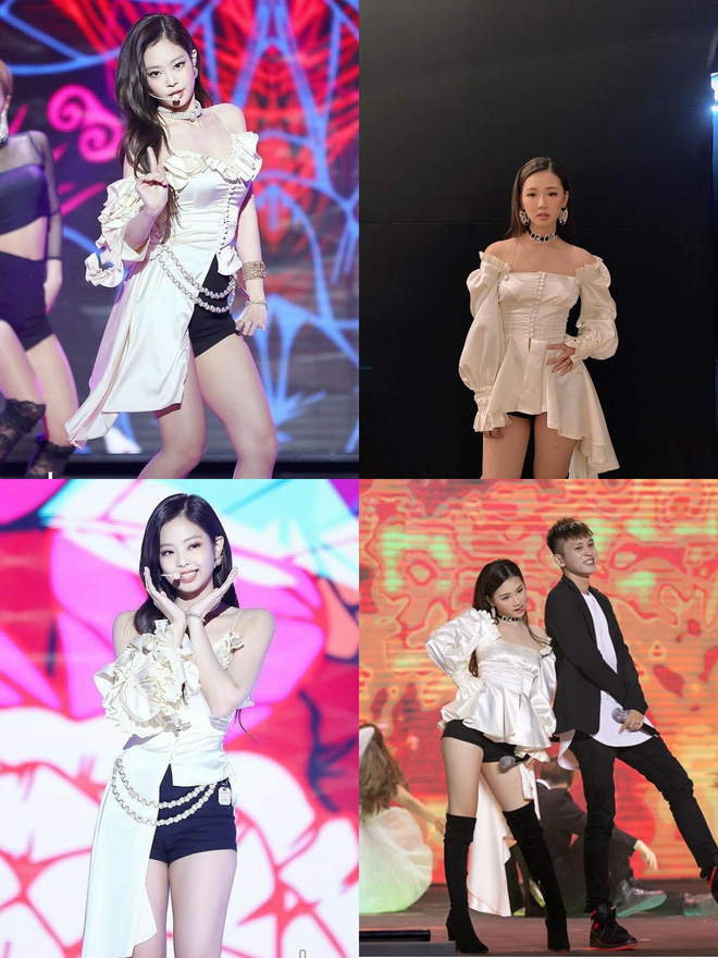 Trang phục trình diễn sân khấu cũng học tập Jennie.