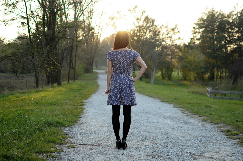 Anna Dress By Hand London with half circle skirt