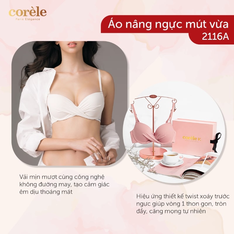 áo nâng ngực mút vừa