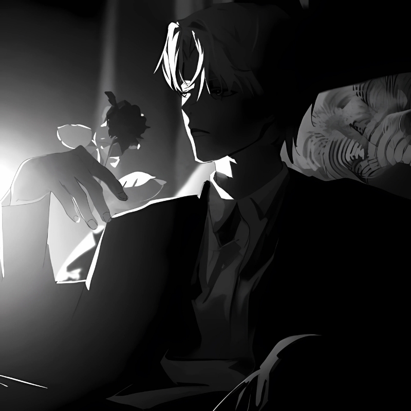 Avatar đen anime nghệ thuật