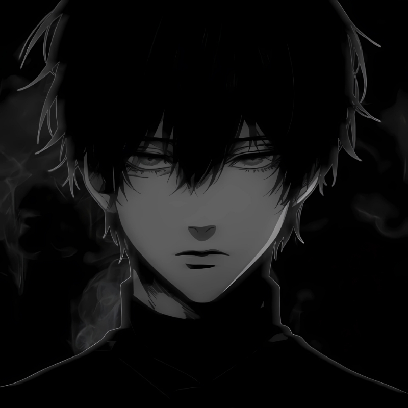 Avatar đen anime lạnh lùng