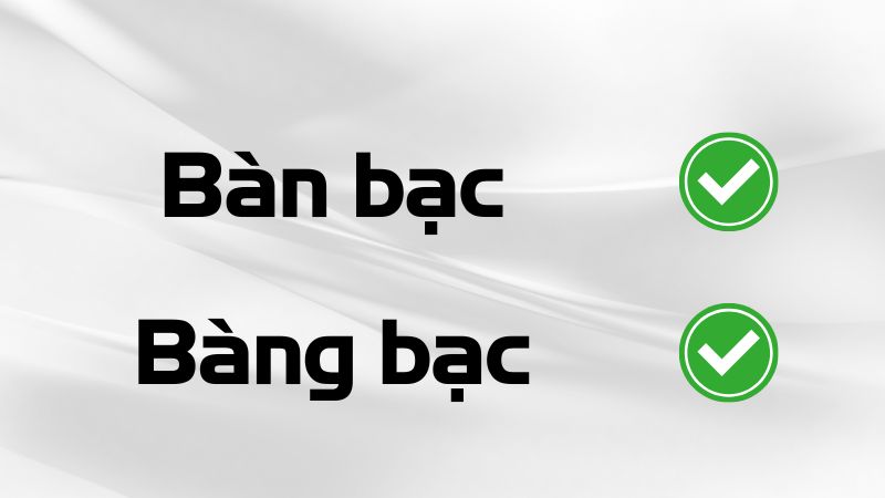 Bàn bạc hay bàng bạc đúng chính tả?