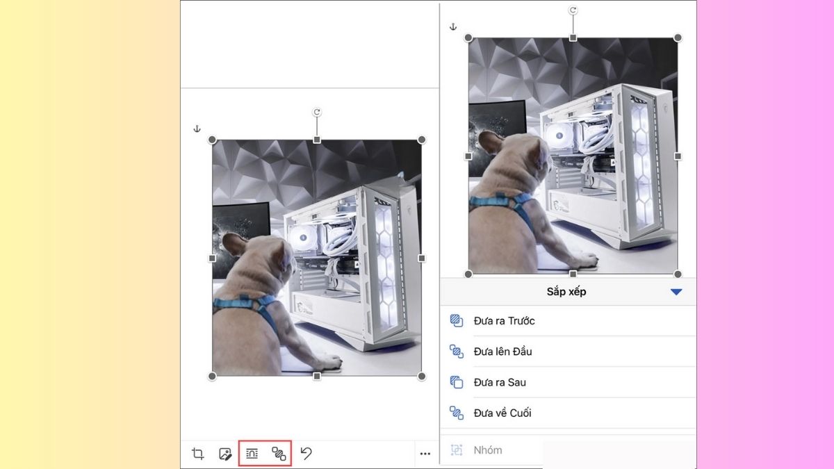 Bước 4 : Cách chèn hình ảnh vào Word trên điện thoại