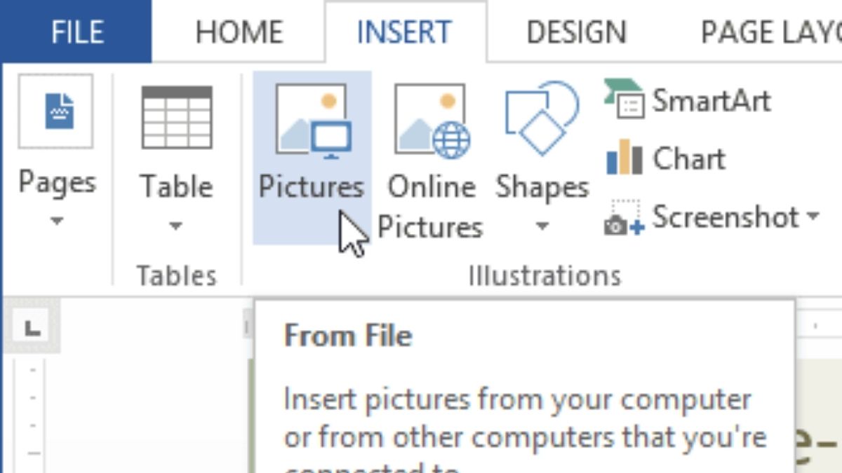 Bước 2: Cách chèn hình ảnh vào word một bên cạnh văn bản