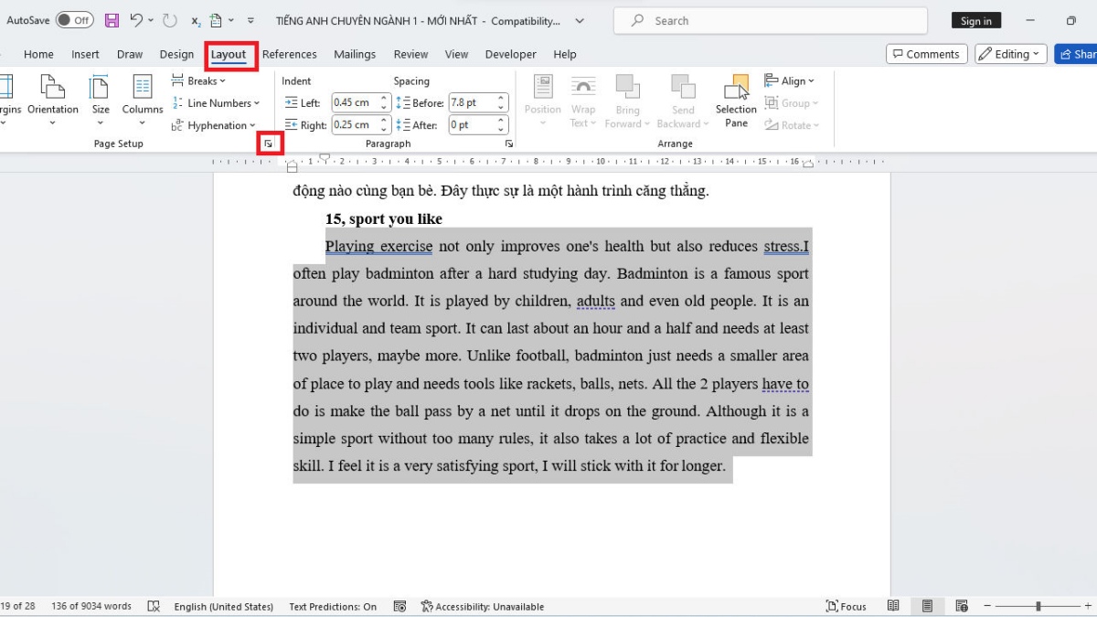 Cách định dạng văn bản trong Word Cách định dạng văn bản trong Word bằng nút mũi tên bước 1