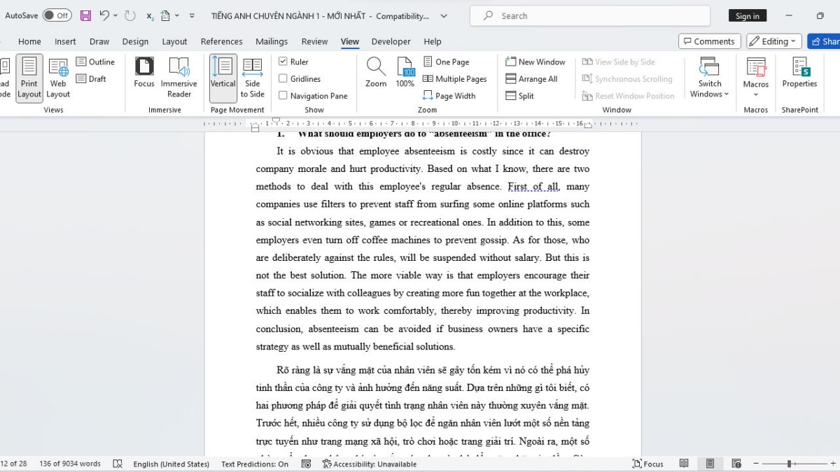 Một số điều cần lưu ý khi định dạng văn bản trong Word