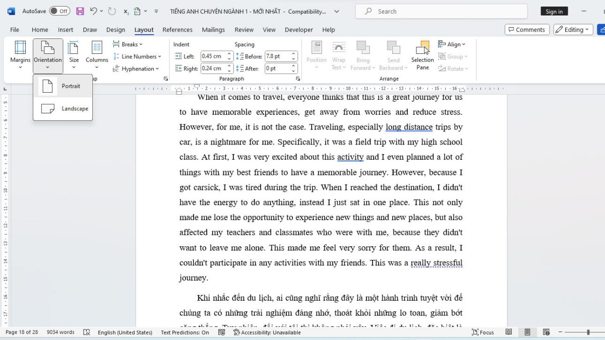 Cách định dạng văn bản trong Word căn lề và kích thước đoạn văn bước 3
