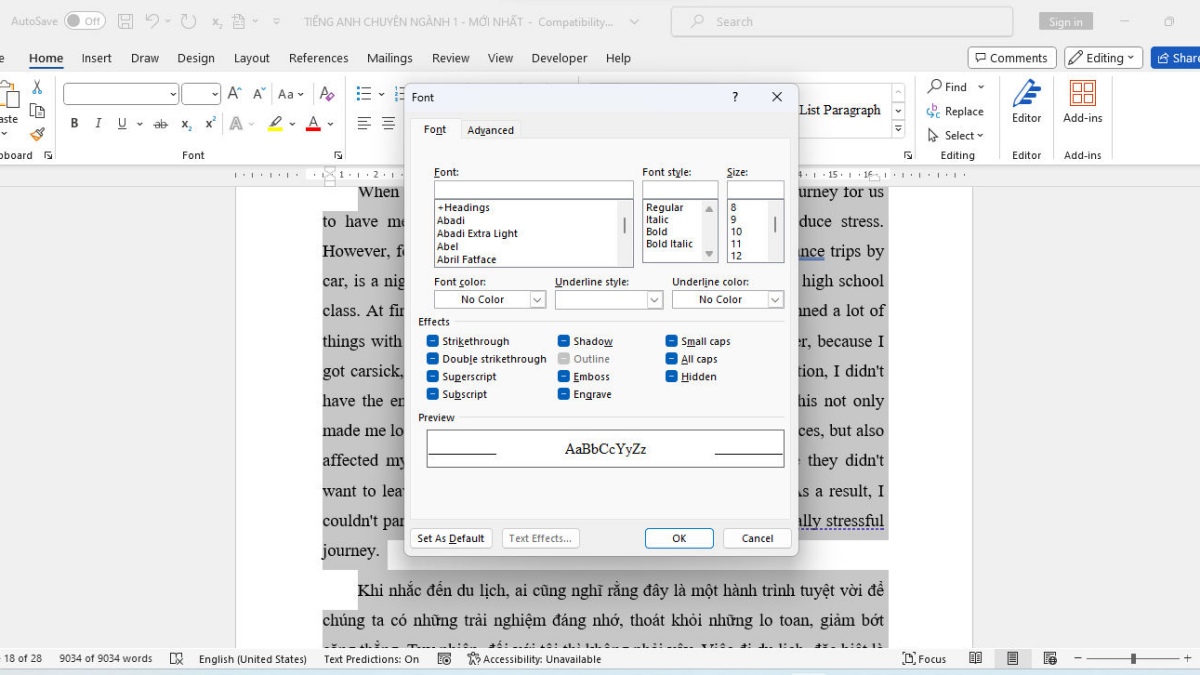 Cách định dạng văn bản trong Word Font chữ, cỡ chữ, kiểu chữ bước 2