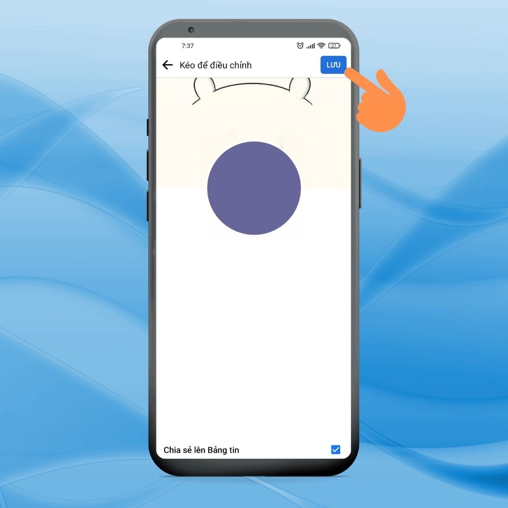 Cách để ảnh bìa ở chế độ Chỉ mình tôi trên điện thoại - bước 2
