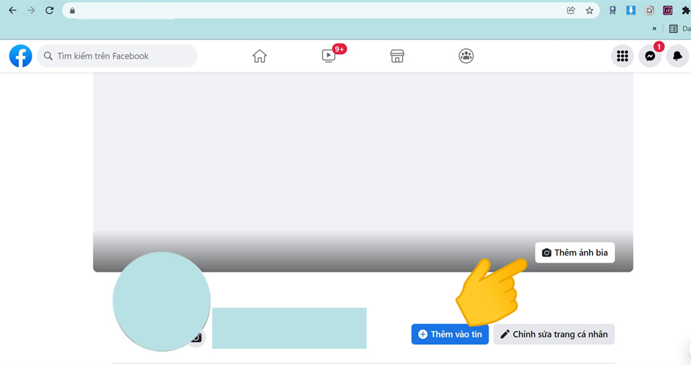 Cách để ảnh bìa ở chế độ Chỉ mình tôi trên máy tính - bước 1