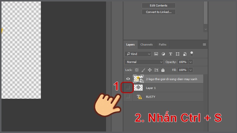 Nhấn Ctrl + S hoặc Cmd + S đối với macOS để lưu