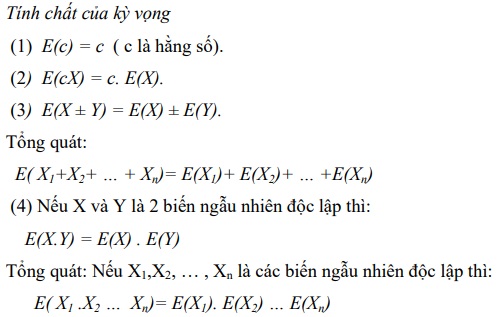 Tính chất của kỳ vọng xác suất