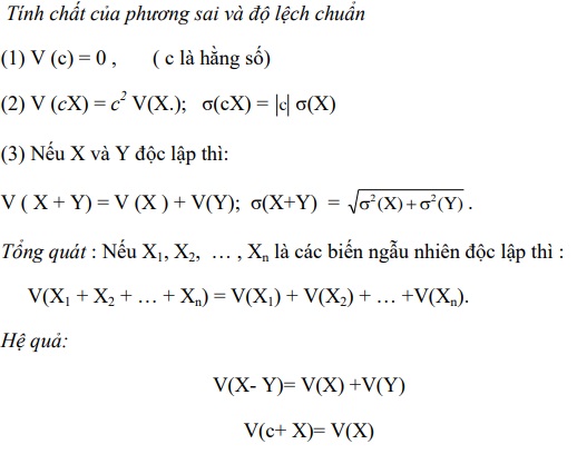 Tính chất của độ lệch chuẩn