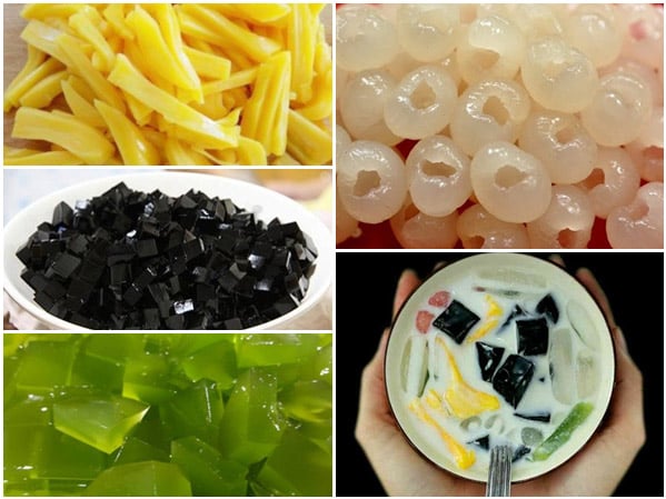 Làm các loại thạch cho vào chè thái