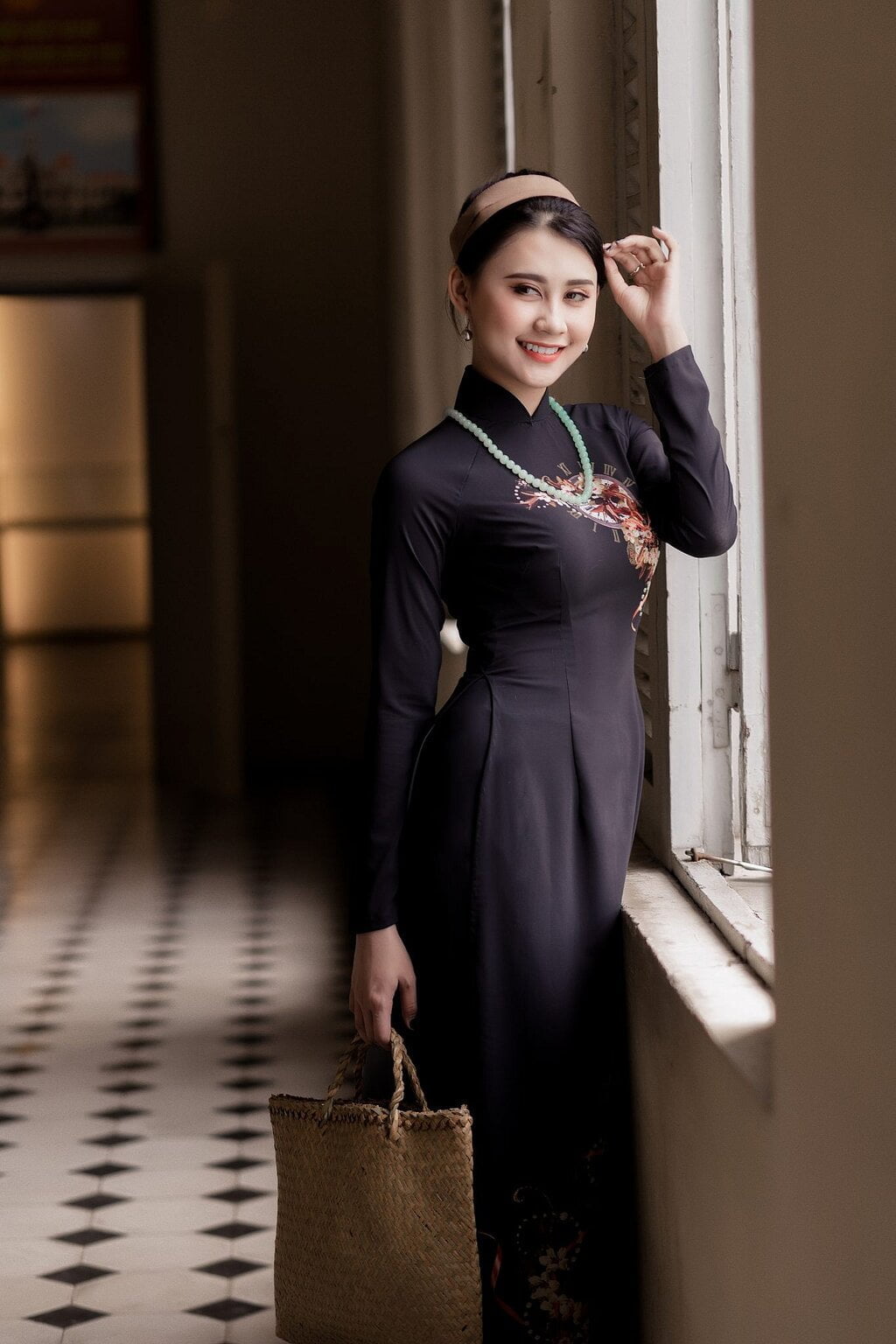 hình ảnh áo dài cho mẹ