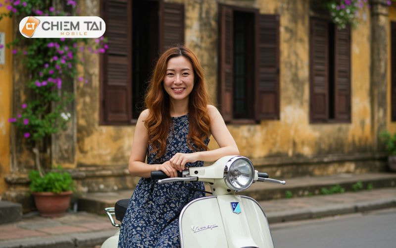 Ngồi trên xe máy