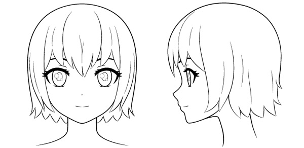 Khuôn mặt đầy đủ các chi tiết, bạn có thể thay đổi các kiểu tóc vào đây