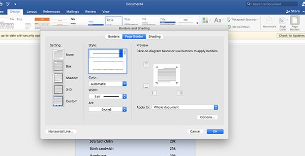 Cách vẽ thực đơn có khung viền đẹp