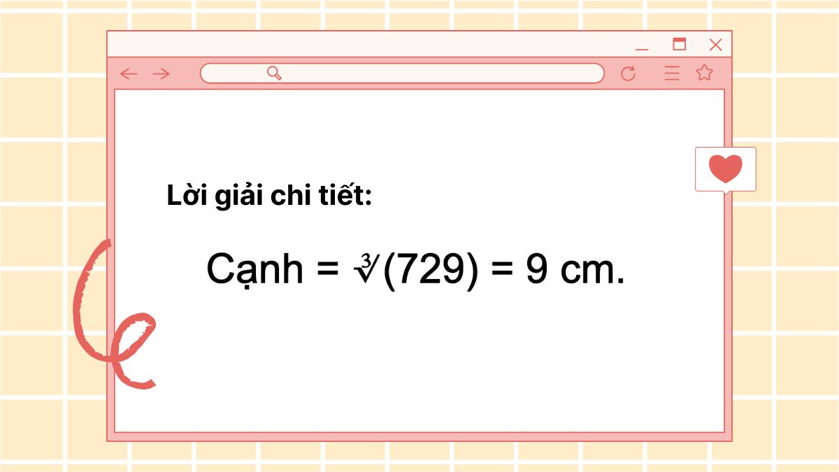 Bài tập về tính chiều dài cạnh của hình lập phương