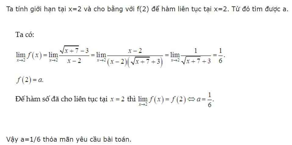 Đề bài bài luyện tập 4 hàm số liên tục