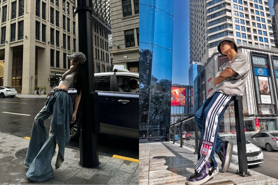 Tạo dáng chụp ảnh cool ngầu hướng mắt nhìn xa xăm