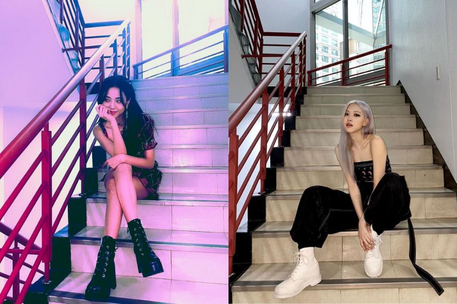 Tạo dáng chụp ảnh cool ngầu ở chân cầu thang