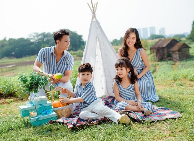 chup anh gia dinh kieu han quoc