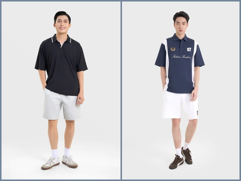 quần short trắng mặc với áo màu gì nam