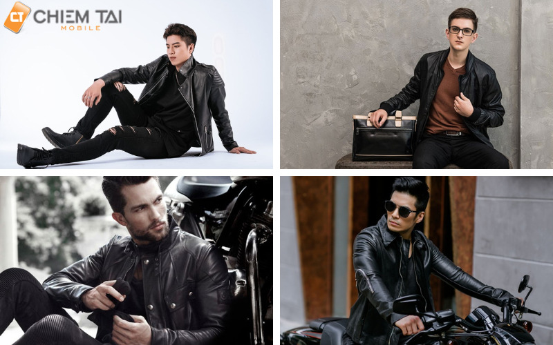 Tạo dáng ngồi ghế chụp ảnh nam cùng áo khoác