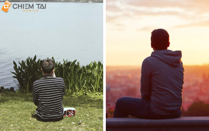 Ngồi xoay lưng vào ống kính