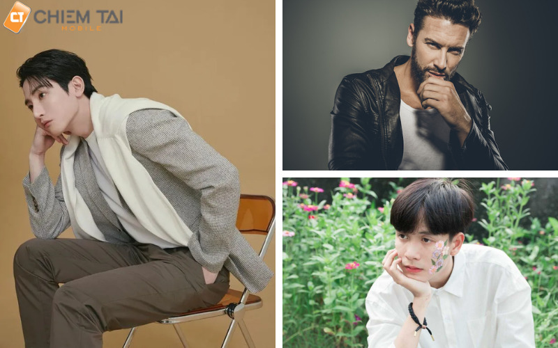 Tạo dáng ngồi ghế chụp ảnh nam ngầu bằng cách chống cằm