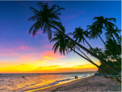 Cảnh biển lúc hoàng hôn