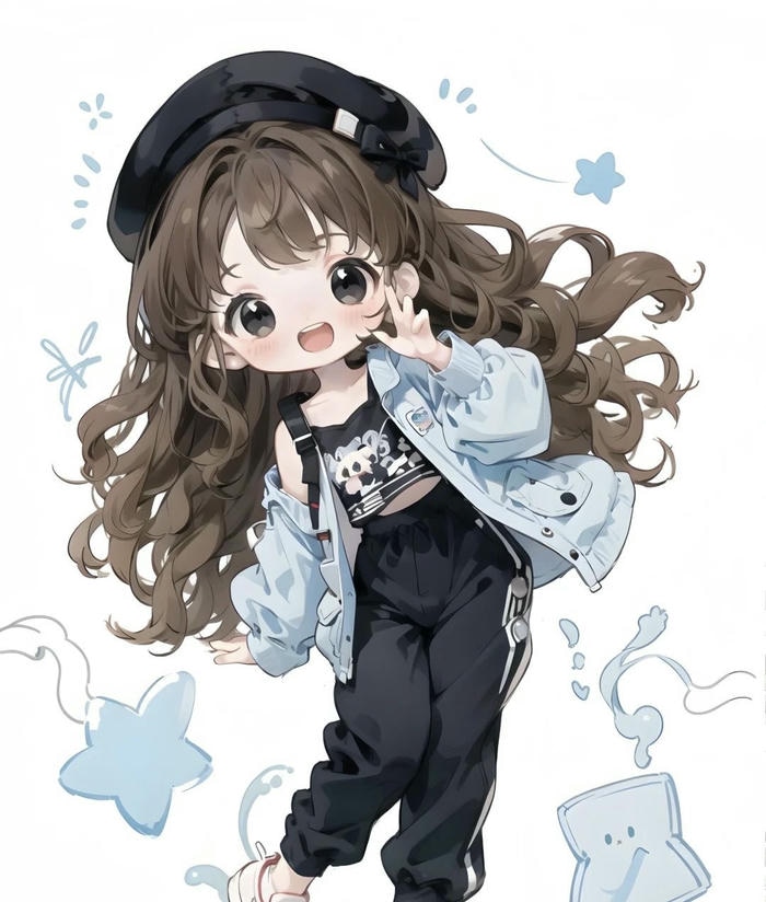 hình cô gái chibi anime chất lượng cao