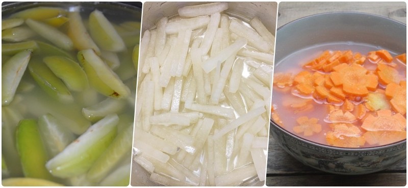 Chế biến các loại mứt với nước vôi trong