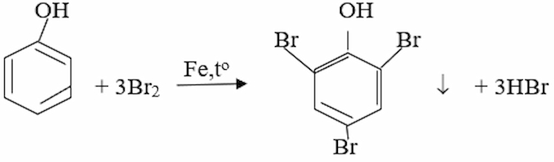 Phenol vào nước brom. (Ảnh: Sưu tầm Internet)