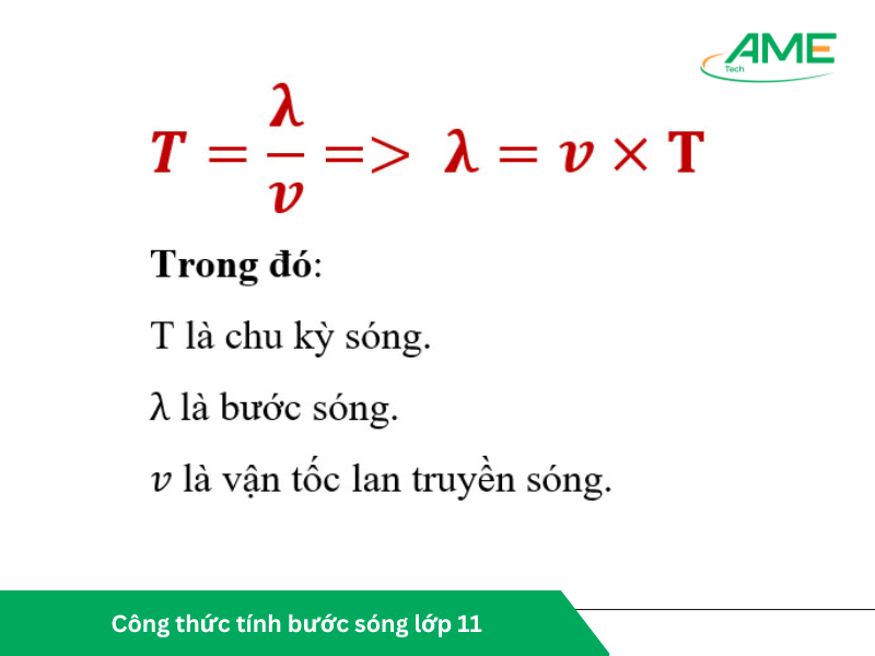 Công thức tính bước sóng lớp 11
