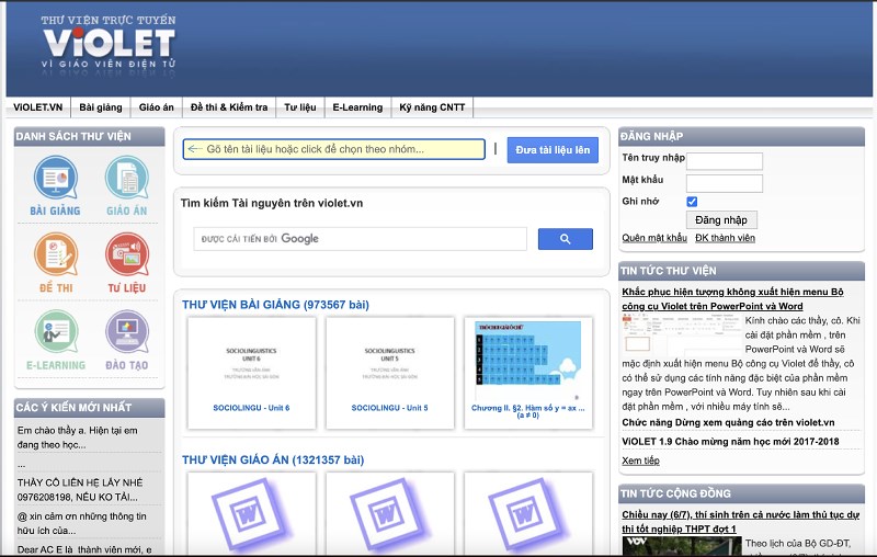 Giao diện trang web Vndoc.com
