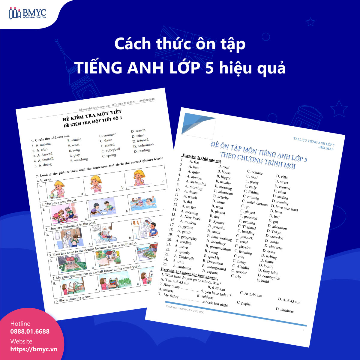 ôn tập tiếng Anh lớp 5 hiệu quả cùng bộ đề - Phụ huynh cần biết!