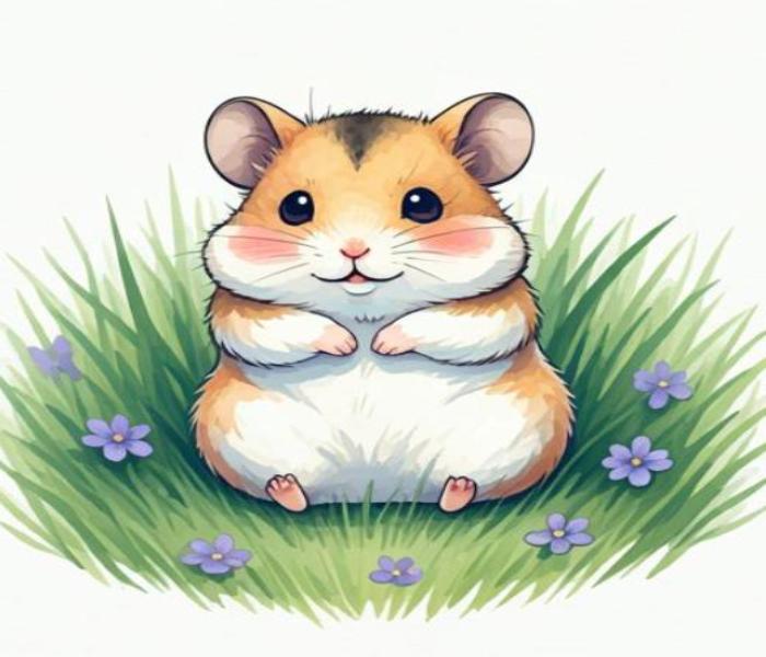Hình ảnh con chuột hamster chibi đáng yêu xỉu