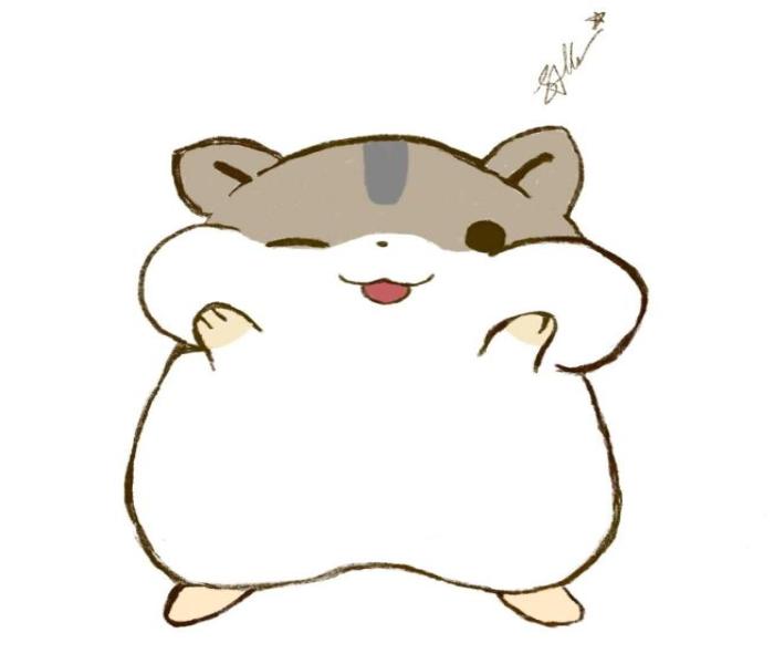 Hình ảnh con chuột hamster chibi đáng yêu xỉu