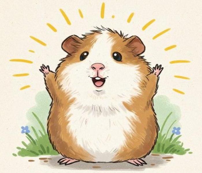 Hình ảnh con chuột hamster chibi đáng yêu xỉu