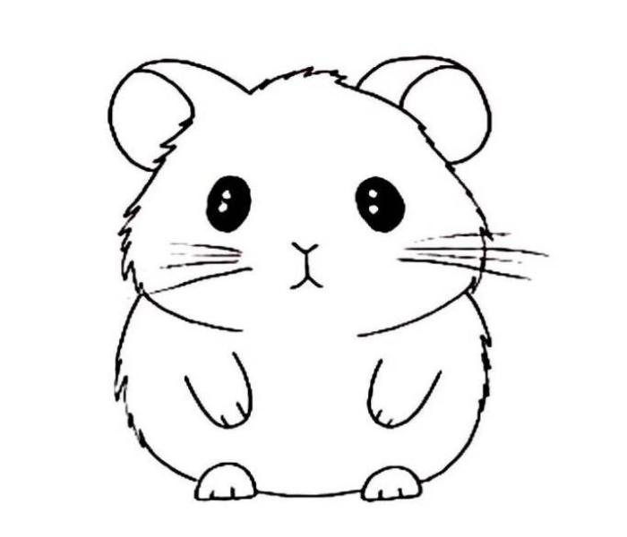 Tranh tô màu con chuột đơn giản