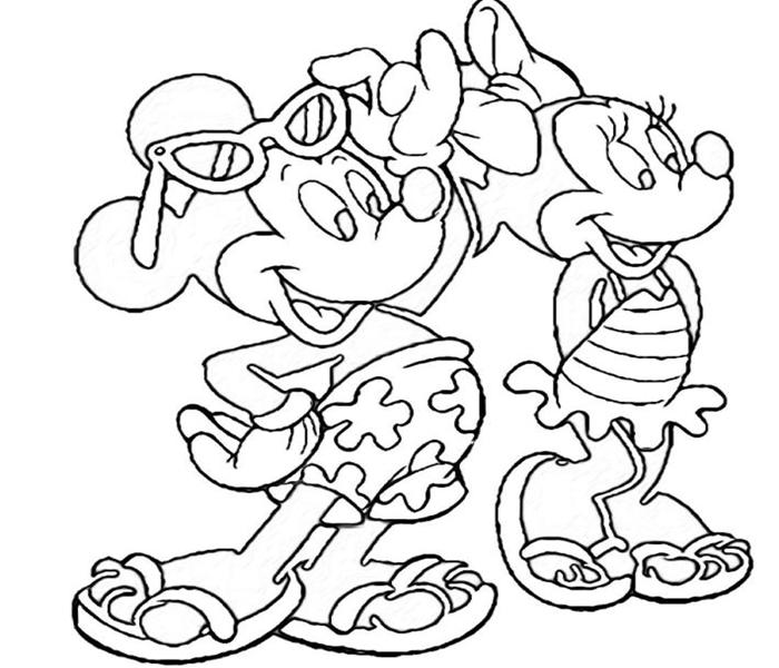 Tranh tô màu con chuột đơn giản