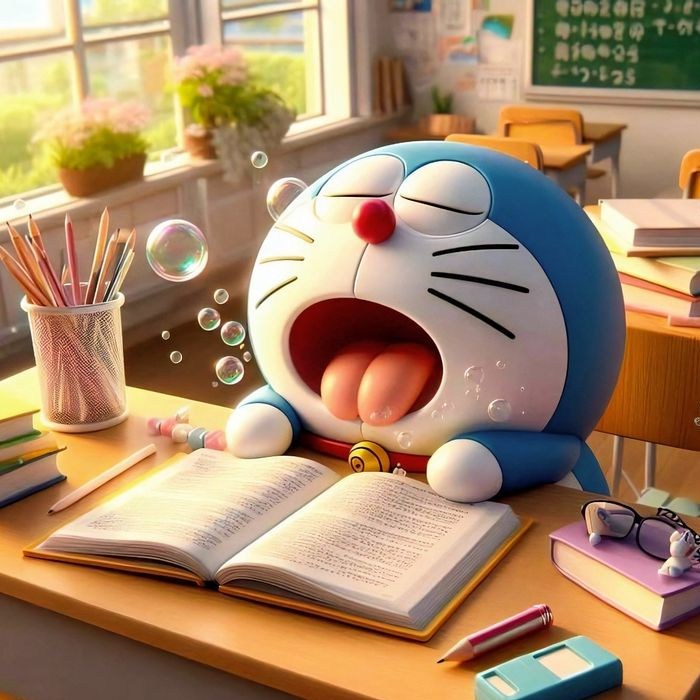 Hình Doraemon buồn ngủ