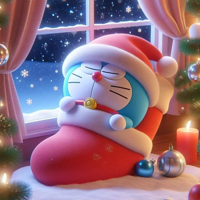 Hình ảnh Doraemon giáng sinh
