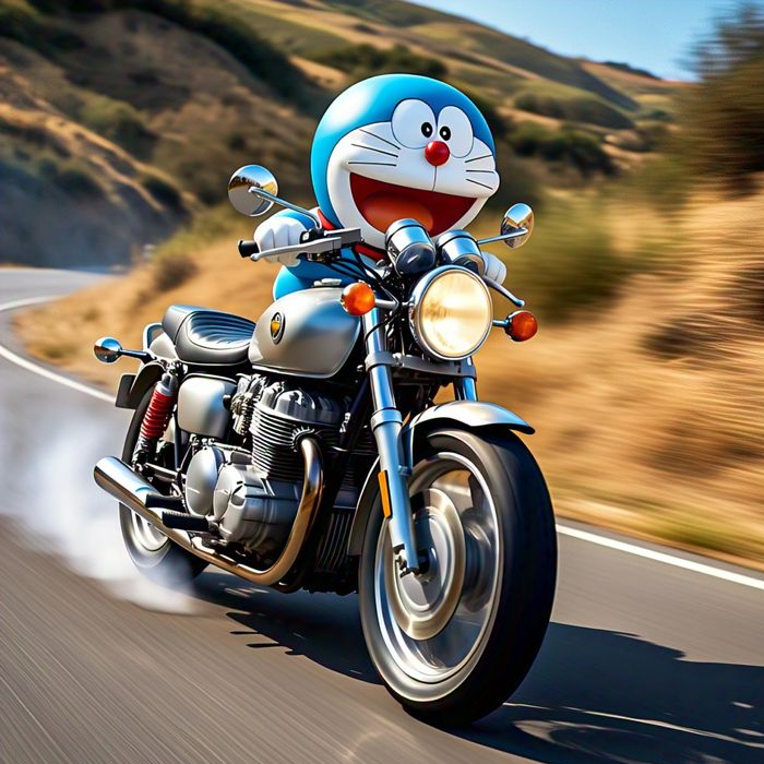 Hình Doraemon tinh nghịch, biểu cảm hài hước làm ai cũng bật cười