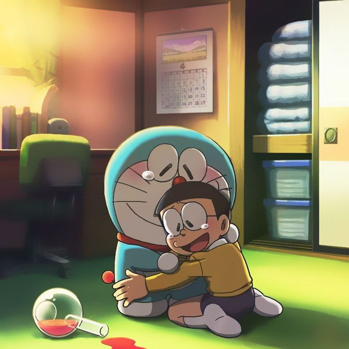 Ảnh Doraemon cute khóc
