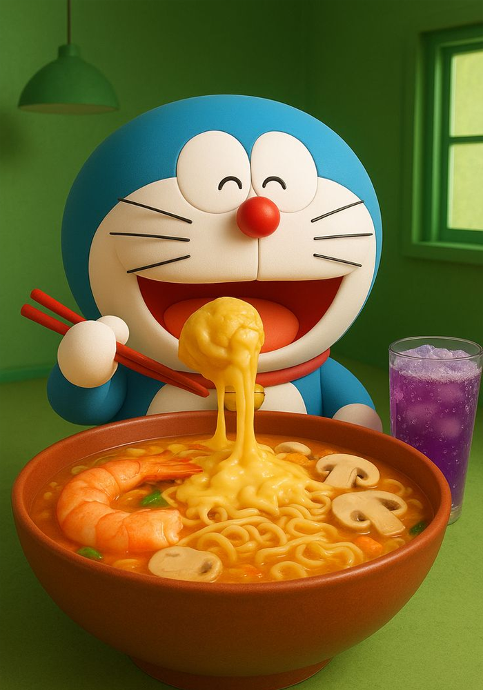 Hình Doraemon đẹp, màu sắc tươi sáng, thích hợp làm hình nền